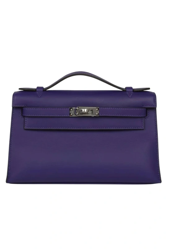 Hermès Pochette Kelly Veau Swift X3 PURPLE H049417CK 2