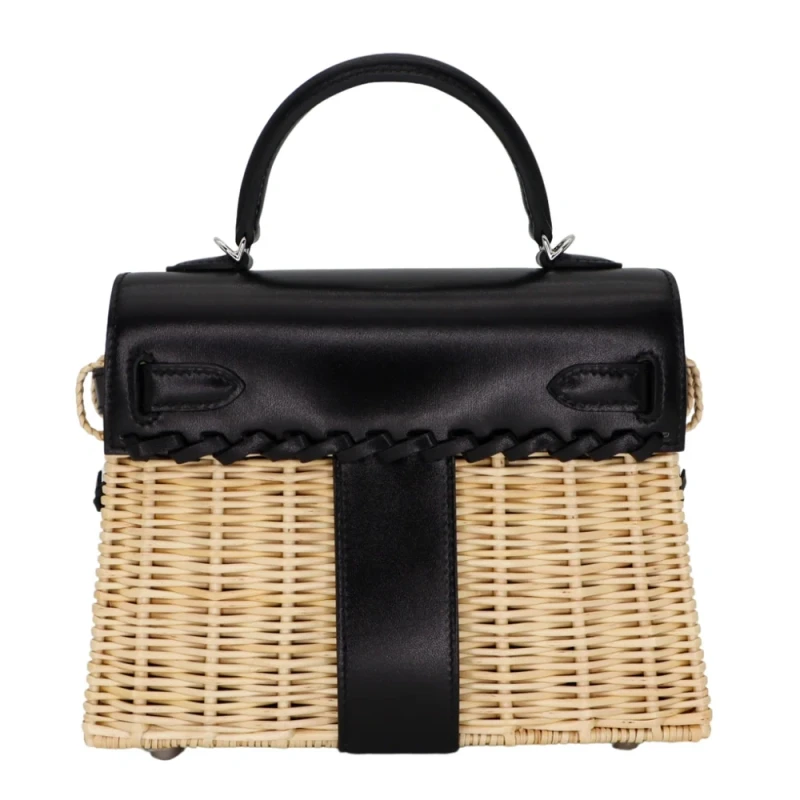 Hermès KELLY 20 PICNIC BOX/OSIER NOIR PHW K20PICNICBN 3