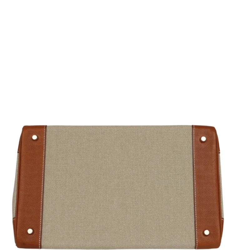 Hermès Birkin HAC 40 Fauve Barenia and Ficelle Toile H PHW 084509CKAA 6