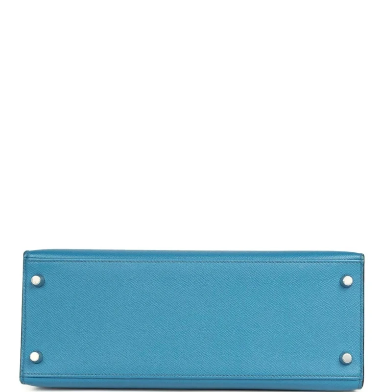 Hermès KELLY SELLIER 28 VEAU EPSOM BLUE PHW K28VE 7