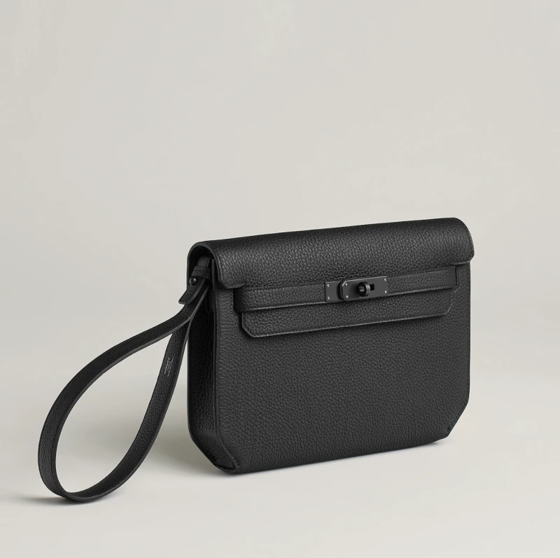 Hermès POCHETTE KELLY DEPECHES 25 MONOCHROME VEAU TOGO Kdep25 3