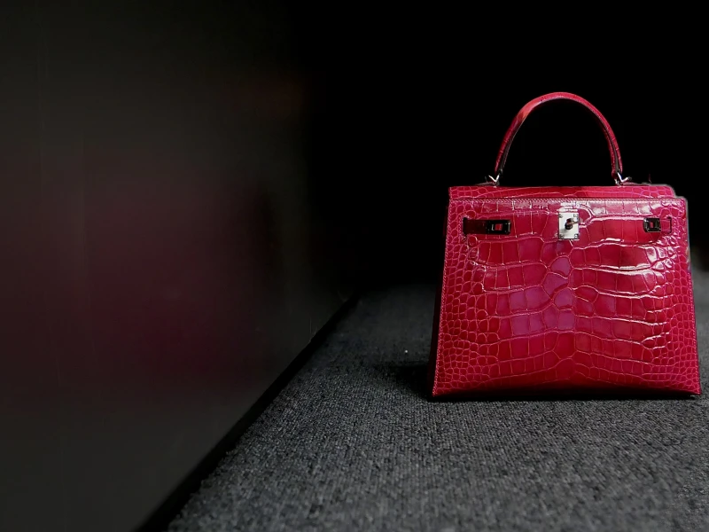 Hermès KELLY SELLIER 25 ALLIGATOR LISSE ROSE MEXICO PHW K25ASRM 4
