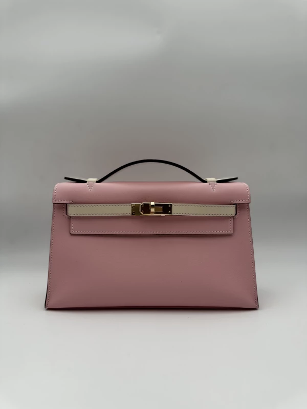 Hermès KELLY POCHETTE VEAU SWIFT SPECIAL ORDER GHW KPSO 5