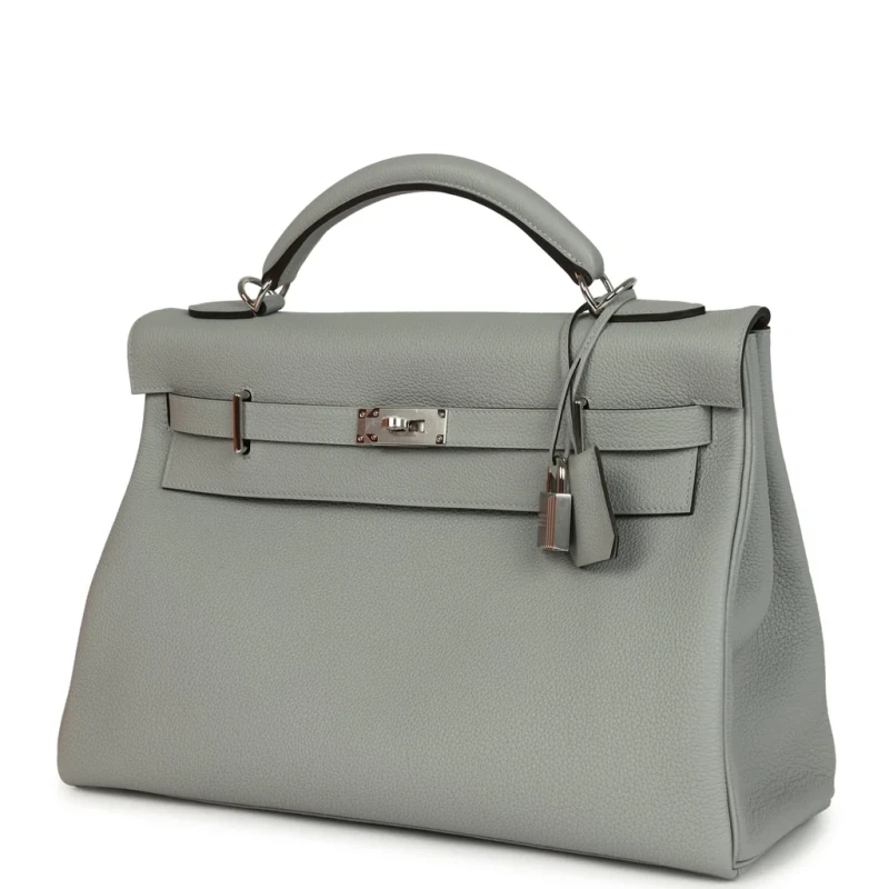 Hermès KELLY MAXI VOYAGE 42 VEAU TOGO BLEU GLACIER PHW KM42TBG 4