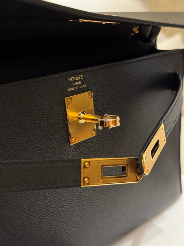 Hermès KELLY ELAN 28 EPSOM NOIR GHW KEN 3