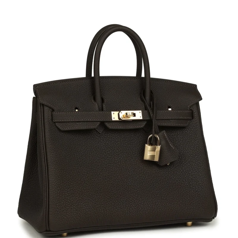 Hermès BIRKIN 25 VEAU TOGO BAI-BRUN PBHW B25TBB 2