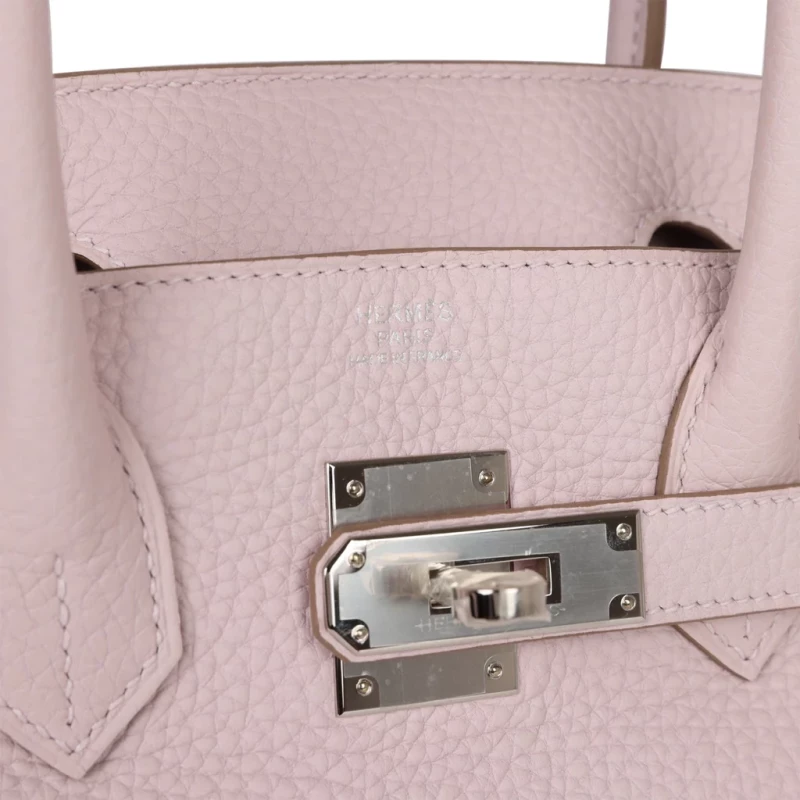 Hermès BIRKIN 30 TAURILLON CLEMENCE MAUVE PALE PHW B30CMP 5