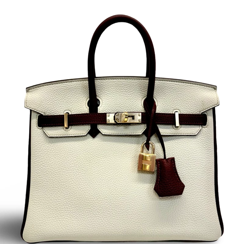 BIRKIN 25 SPECIAL ORDER TOGO BETON/ROUGE H GHW