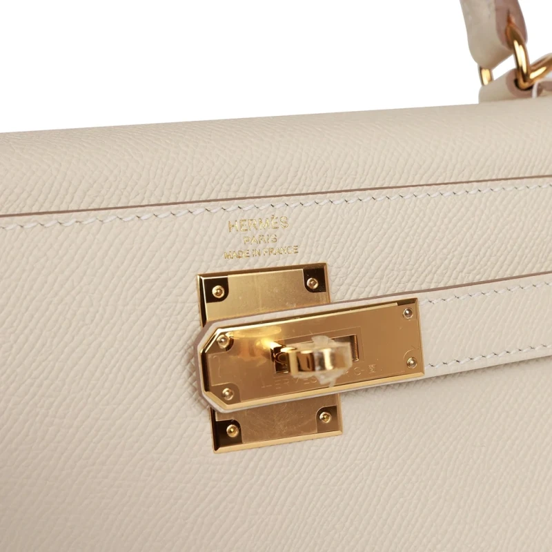 Hermès KELLY 28 VEAU EPSOM CRAIE PHW K28EC 6