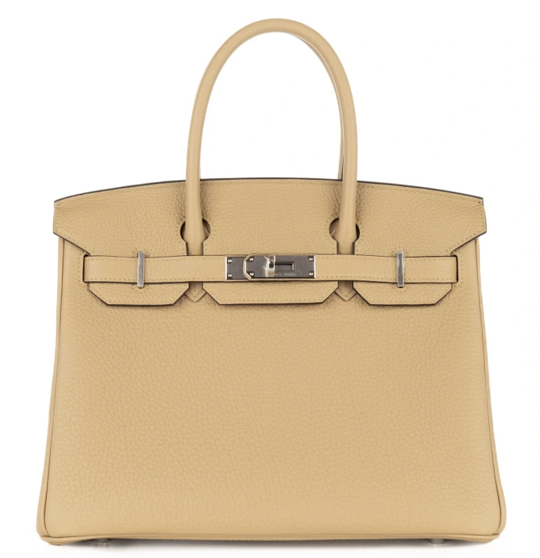 BIRKIN 30 VEAU TOGO POUSSIERE PHW