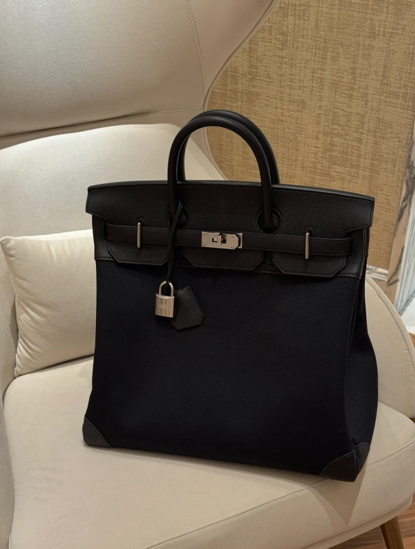 Hermès Courroies 40 Militaire Veau Togo Noir/Noir Courroies 40 6