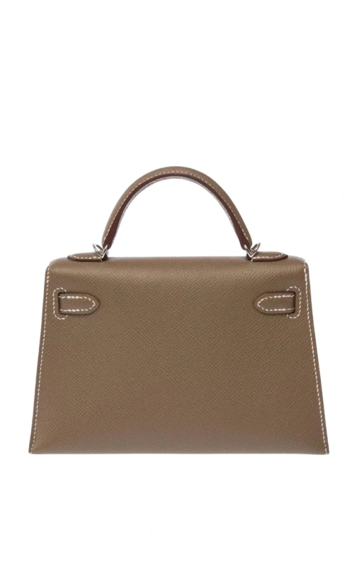 Hermès KELLY II SELLIER MINI VEAU EPSOM ETOUPE PHW H071302CK18 4