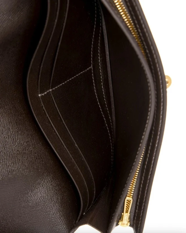 Hermès KELLY POCKET LONG WALLET VEAU MADAME BAI BRUN KPWM 5