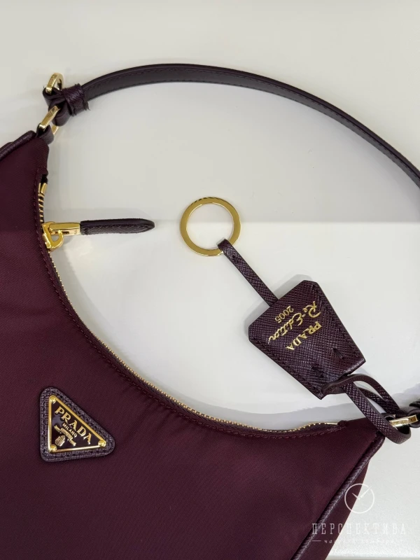 PRADA Re-Edition 2005 Re-Nylon and Saffiano mini bag Burgundy 1N204X_R064_F0GCM 5
