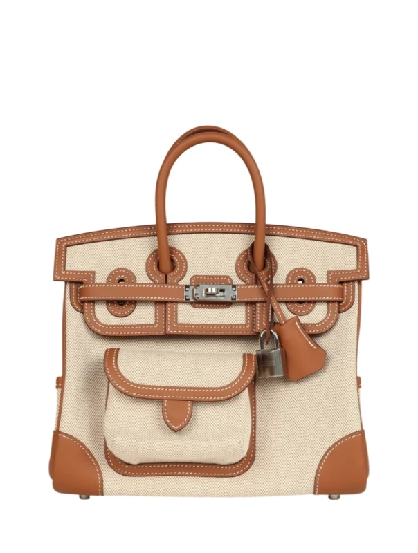Birkin 25 Cargo Ecru-Beige Toile H & Gold Swift PHW