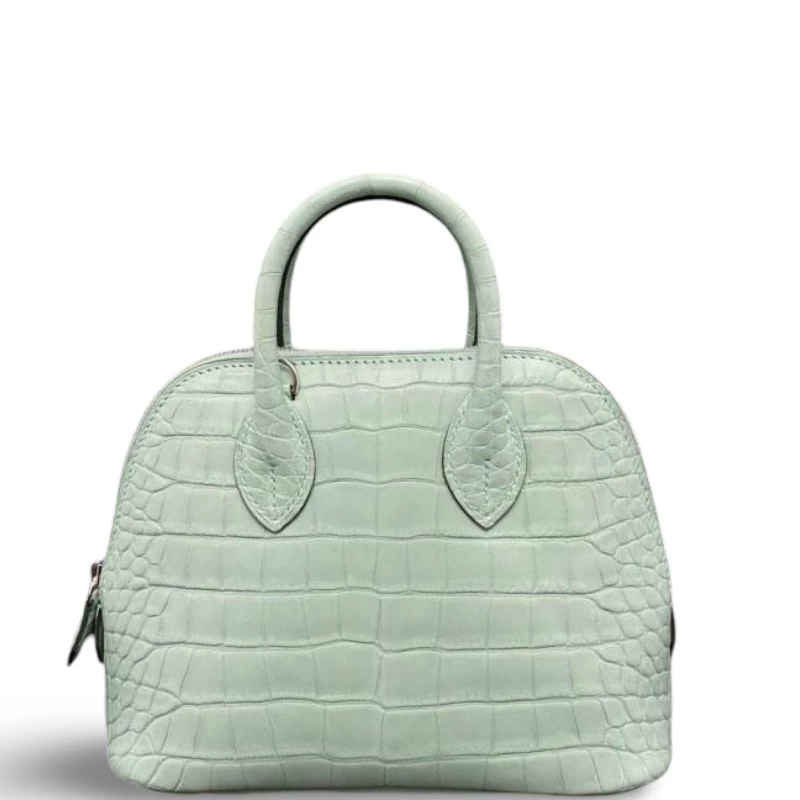 Hermès BOLIDE MINI 18 ALLIGATOR MATTE VERT DEAU PHW B18AVD