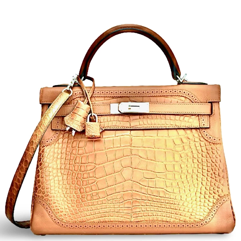 KELLY GILLIES 35 CROCODILE POROSUS / TOGO MAIS / CARAMEL PHW