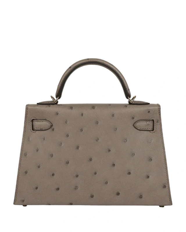 Hermès KELLY SELLIER HSS 20 OSTRICH GRIS TOURTERELLE PBHW H557703CZ 6