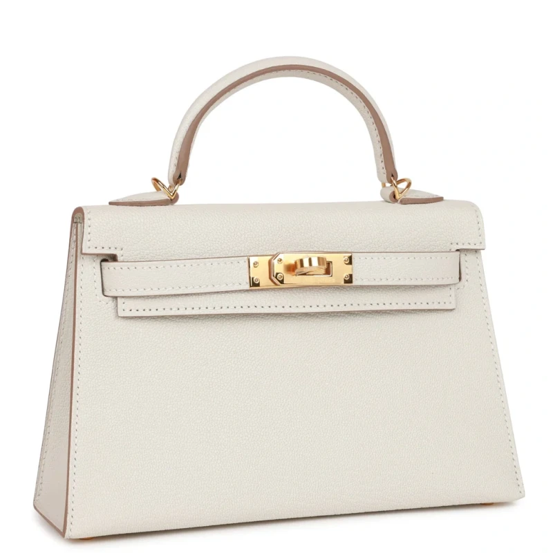 Hermès KELLY 20 MINI CHEVRE MUSHROOM GHW K20CM 2