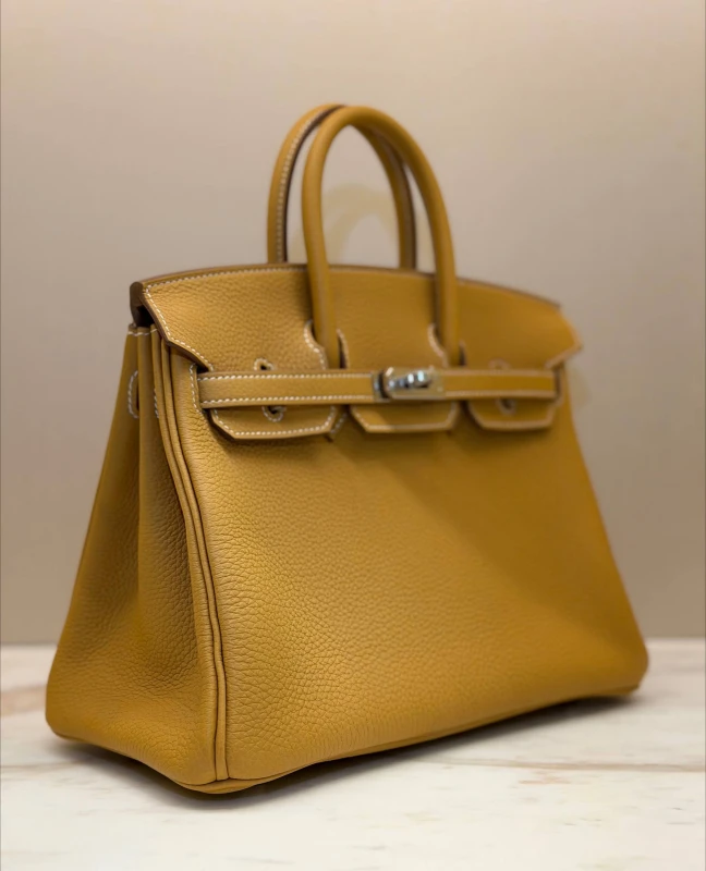 Hermès BIRKIN 25 VEAU TOGO SABLE NATURAL PHW B25TS 3