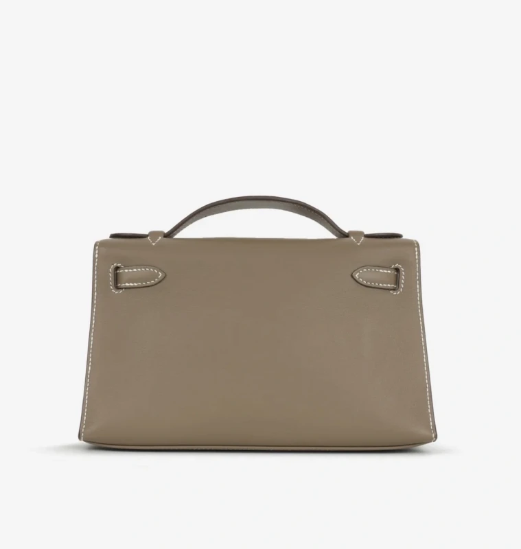 Hermès Kelly Pochette Veau Swift Etoupe GHW KPSP 4