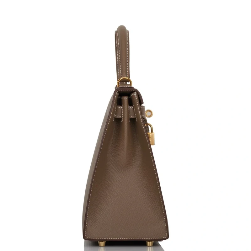Hermès KELLY 28 VEAU EPSOM ETOUPE GHW K28EE 4