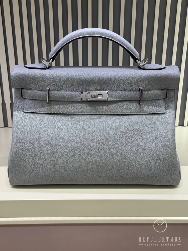 Hermès KELLY MAXI VOYAGE 42 VEAU TOGO BLEU GLACIER PHW KM42TBG 8