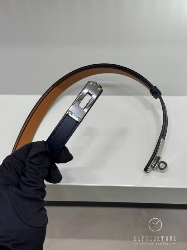 Hermès Kelly 18 belt Hunter cowhide PHW H081775CK76 5