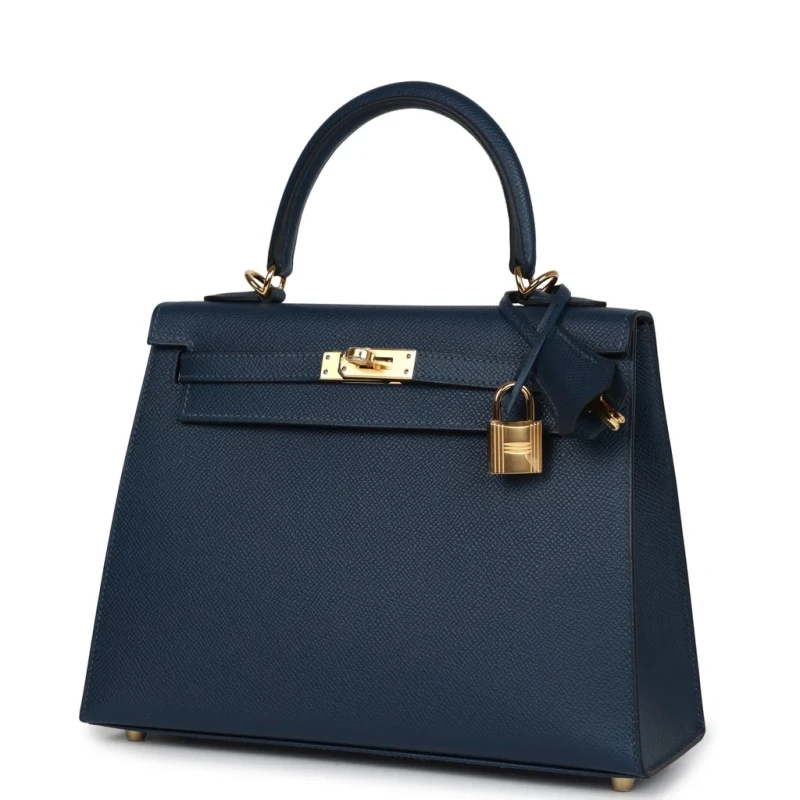 Hermès KELLY 25 VEAU EPSOM BLEU DE PRUSSE GHW K25EB 5