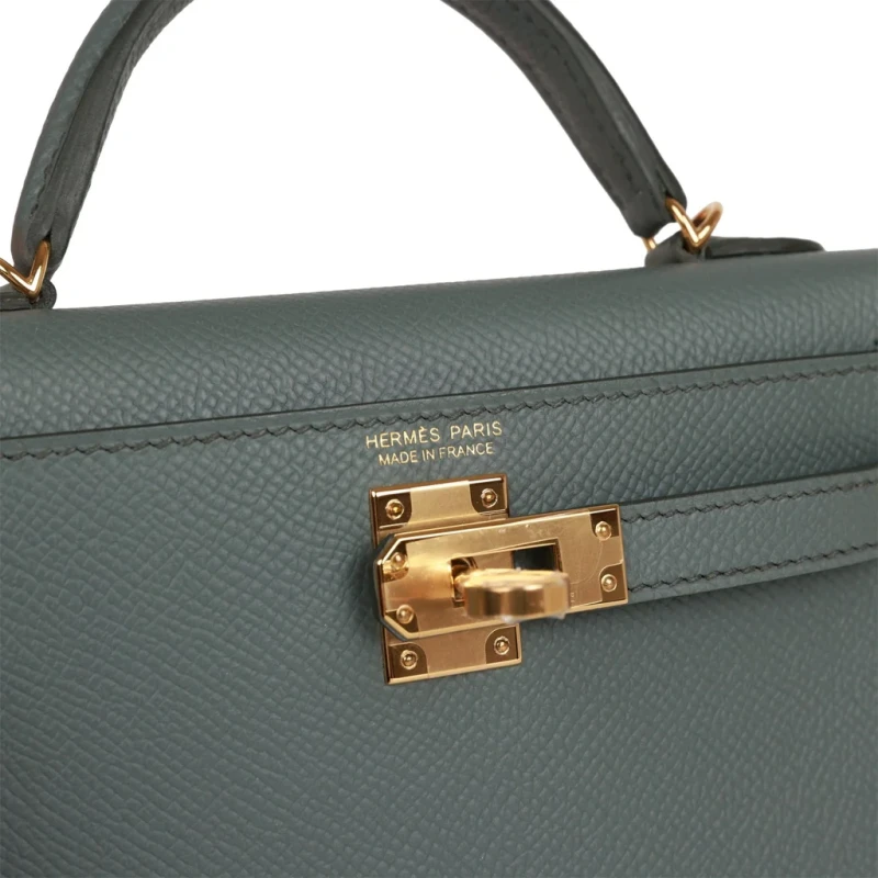Hermès KELLY 20 MINI VEAU EPSOM VERT AMANDE GHW K20EVM 9