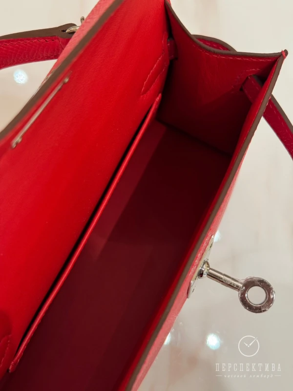 Hermès Kelly Sellier Mini Veau Epsom 05 Rouge Radieux H071302CK 6