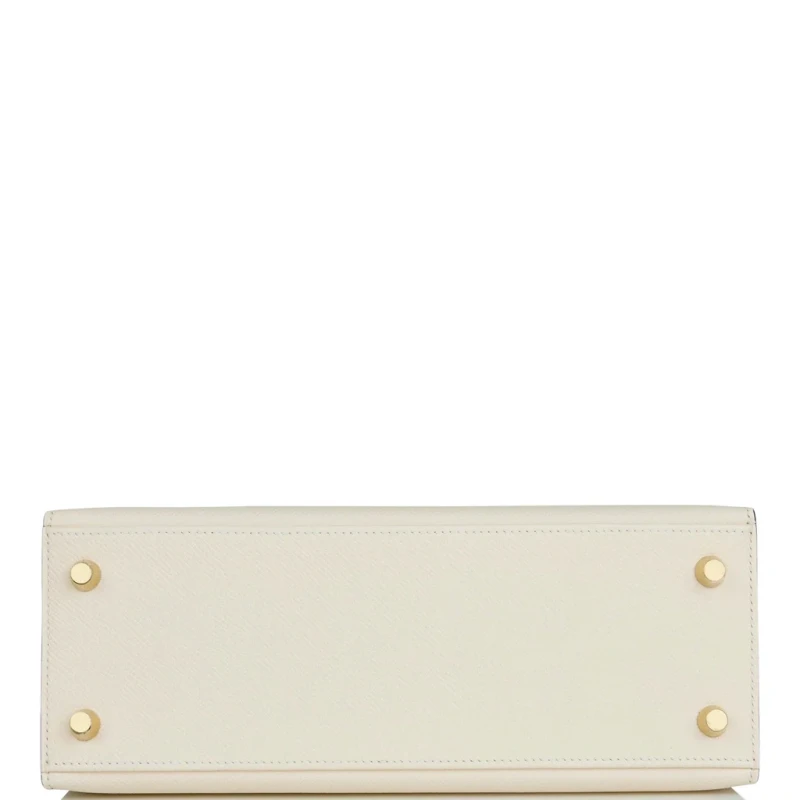 Hermès KELLY 25 VEAU EPSOM NATA GHW K25EN 4