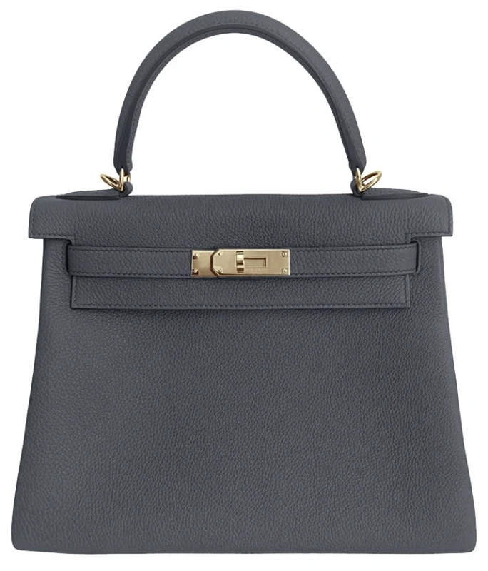 KELLY RETOURNE 25 VEAU TOGO GRIS MISTY GHW