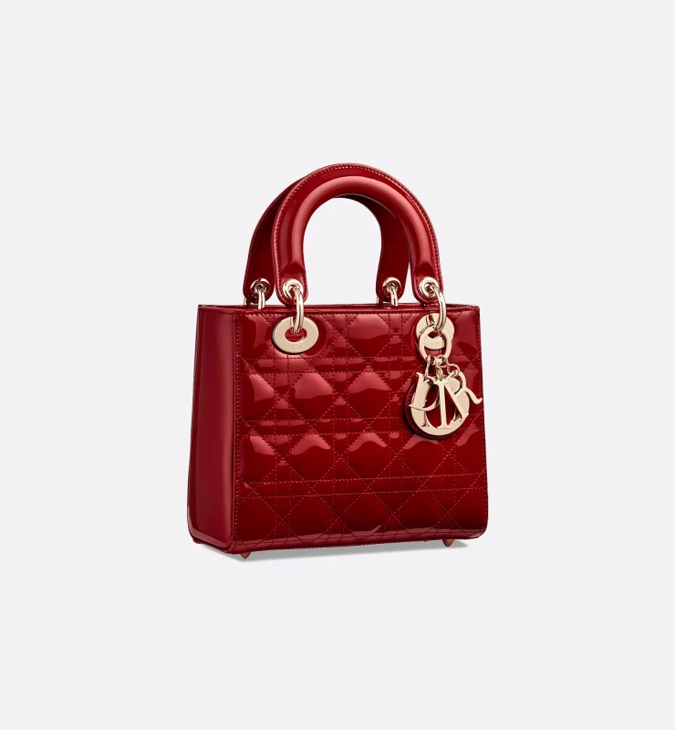 CHRISTIAN DIOR Medium Lady DIOR Bag Cherry Red Patent Cannage Calfskin M0531OWCB_M323 3