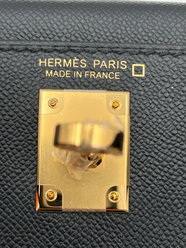 Hermès KELLY 20 MINI EPSOM/ALLIGATOR MISSISSIPPIENSIS NOIR/NOIR GHW K20EAN 7