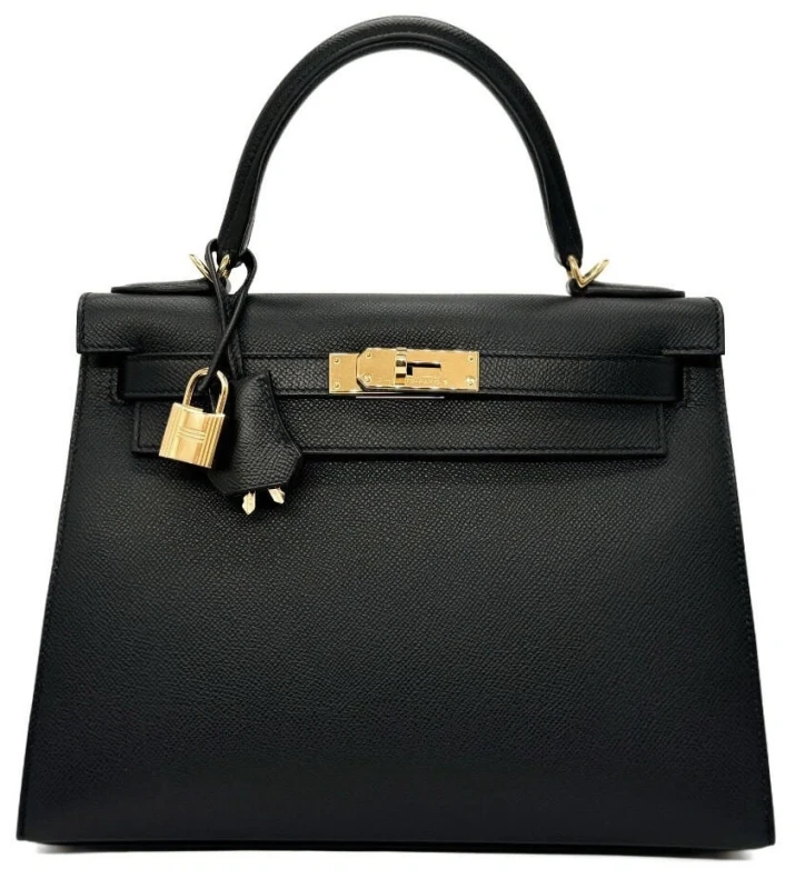 KELLY SELLIER 28 VEAU TOGO NOIR GHW