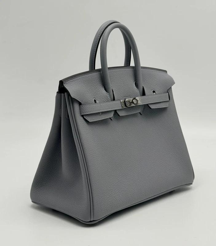 Hermès BIRKIN 25 VEAU TOGO GRIS PANTIN PHW B25TGP 4