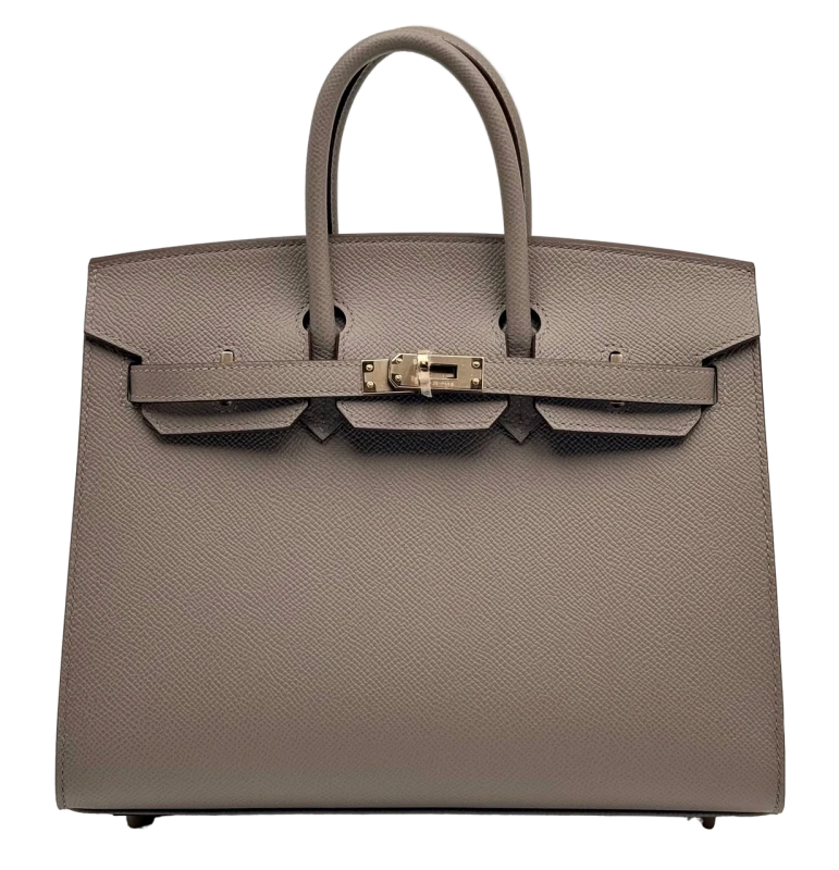BIRKIN SELLIER 25 VEAU EPSOM GRIS ASPHALT PBHW