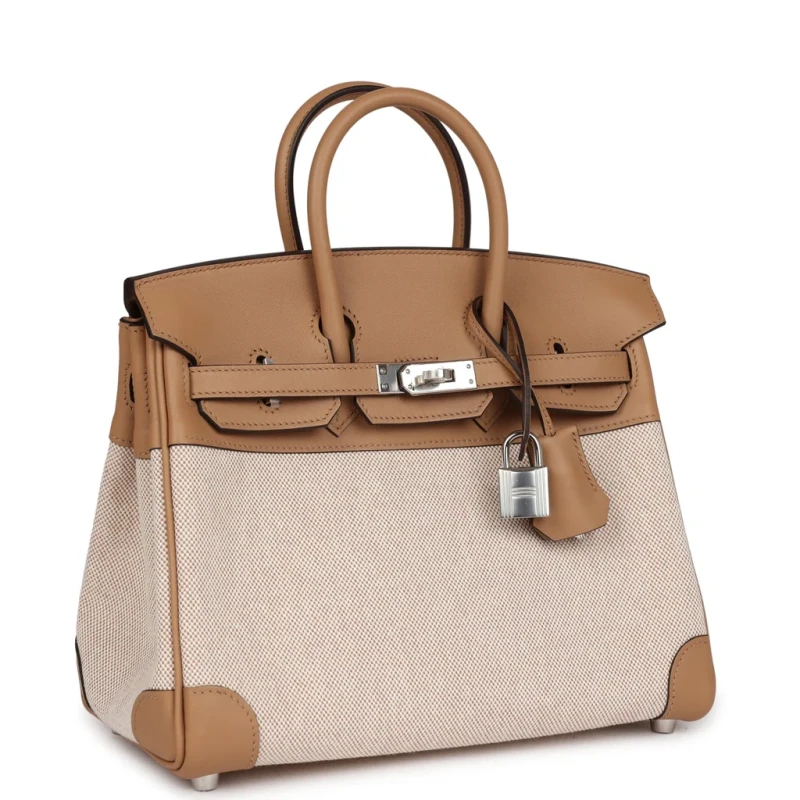 Hermès BIRKIN 25 TOILE H AND CHAI SWIFT PHW B25TOILE 3