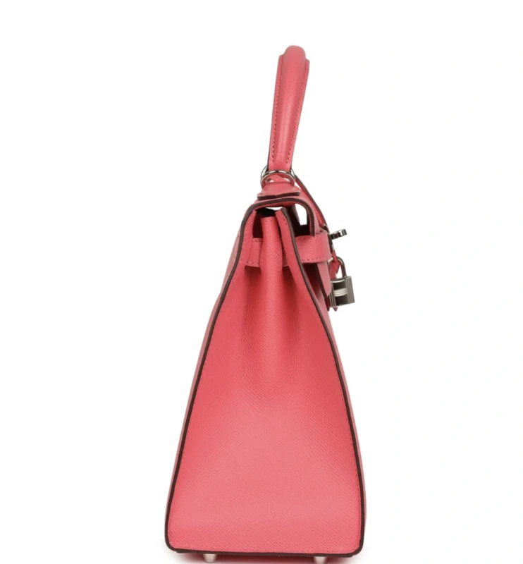 Hermès KELLY SELLIER 25 VEAU EPSOM ROSE AZALEE PHW K25RA 4