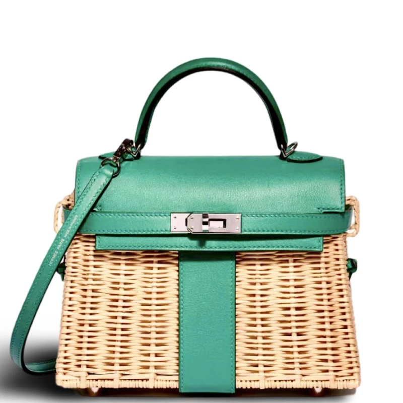 Hermès KELLY 20 PICNIC MENTHE PHW K20PICNIC