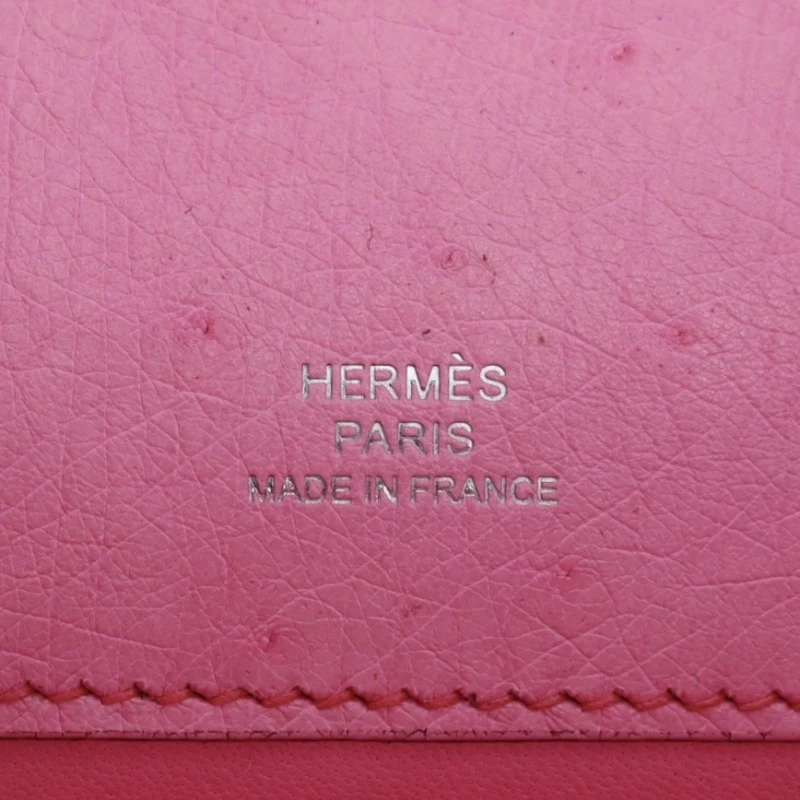 Hermès KELLY POCHETTE OSTRICH BUBBLEGUM PHW KPOB 6