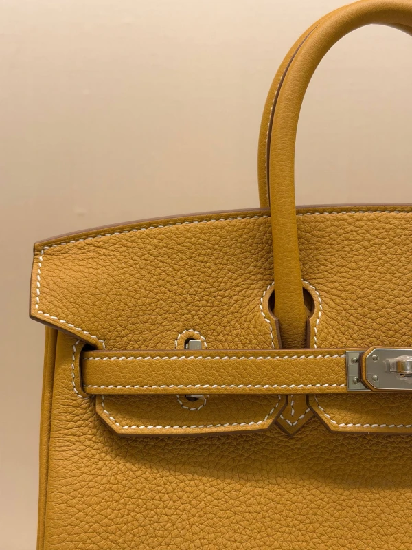 Hermès BIRKIN 25 VEAU TOGO SABLE NATURAL PHW B25TS 6