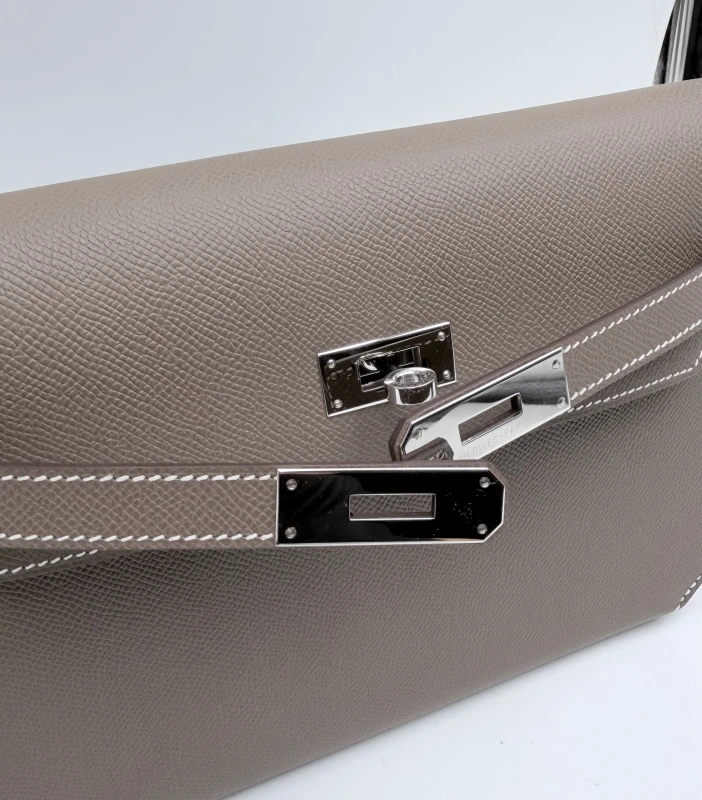 Hermès KELLY DEPECHES 25 VEAU EPSOM ETOUPE PHW KD25EE 4