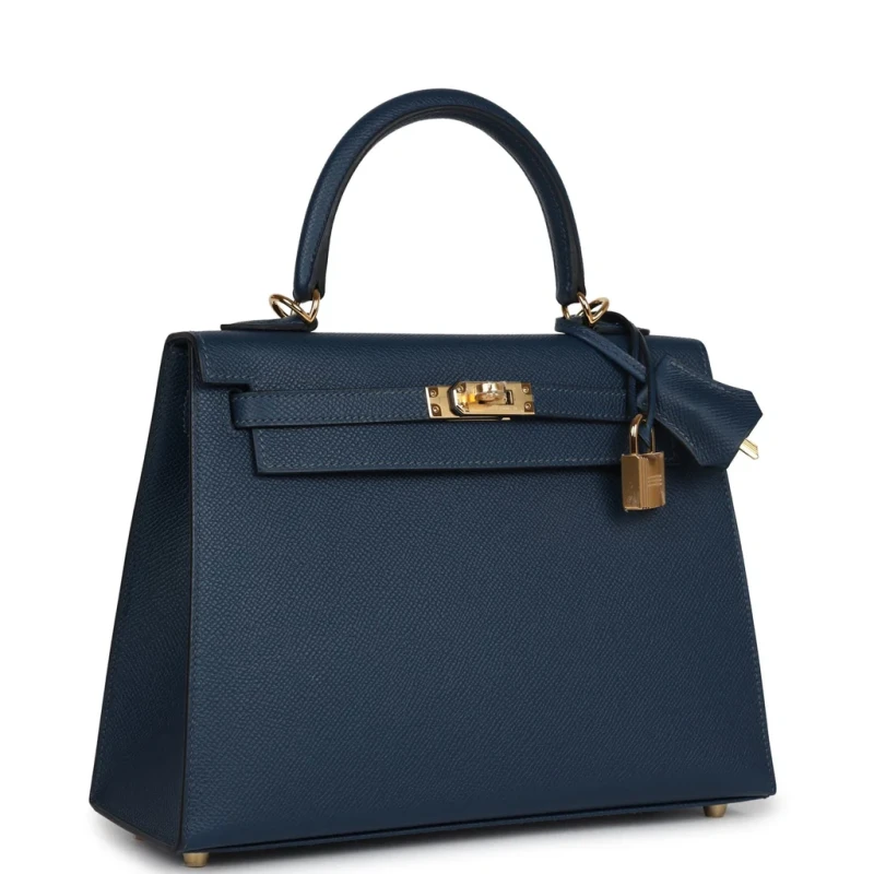 Hermès KELLY 25 VEAU EPSOM BLEU DE PRUSSE GHW K25EB 2