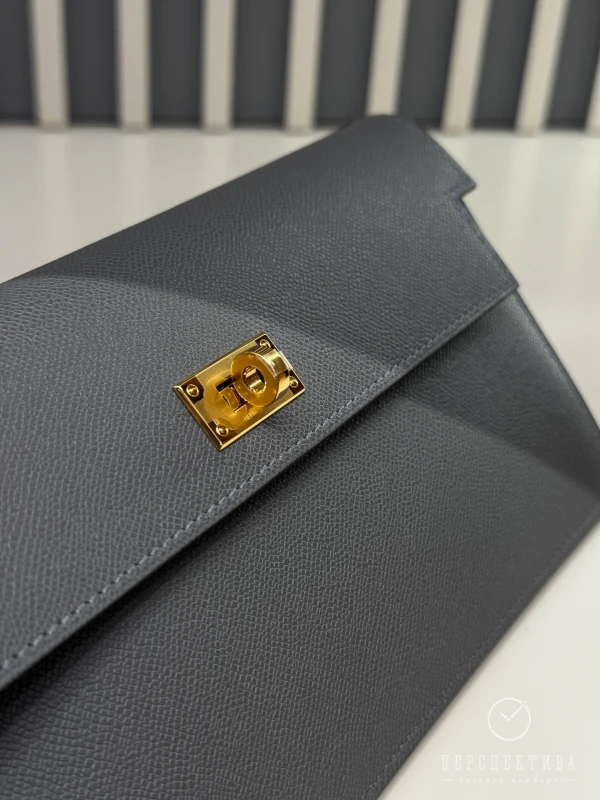 Hermès Kelly Pocket Long Wallet Veau Madame Gris Meyer H084940CC0L 2