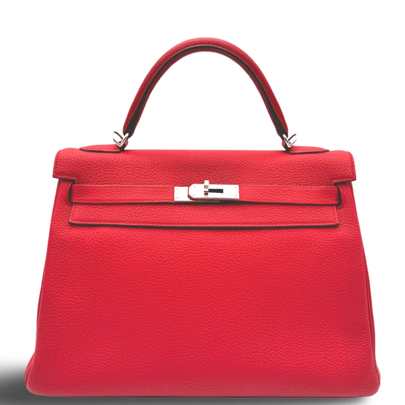 Hermès KELLY RETOURNE 32 ROUGE VIF PHW K32TRV