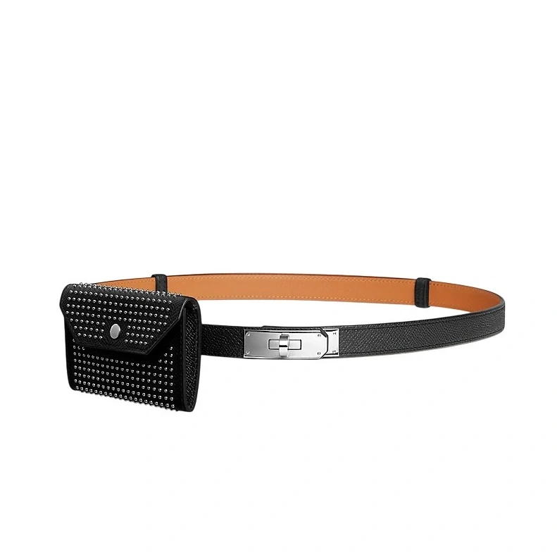 Kelly Pocket Filou 18 belt Epsom Noir PHW