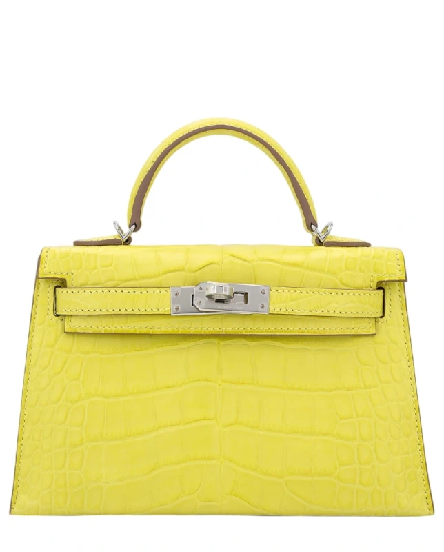 Hermès KELLY 20 MINI ALLIGATOR MATTE LIME PHW H071324CK 2