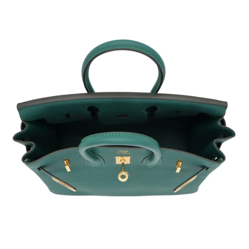 Hermès BIRKIN 25 VEAU TOGO MALACHITE GHW B25TM 6